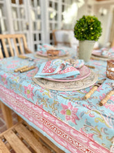 Load image into Gallery viewer, NEW Cherry Blossom Block Print Tablecloth

